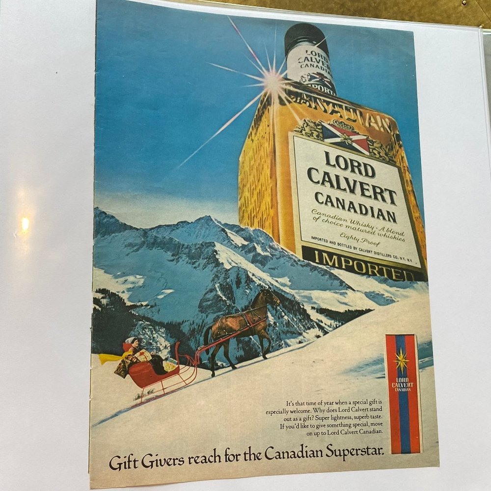 Vintage 70s Sport Magazine Alcohol Ad Poster